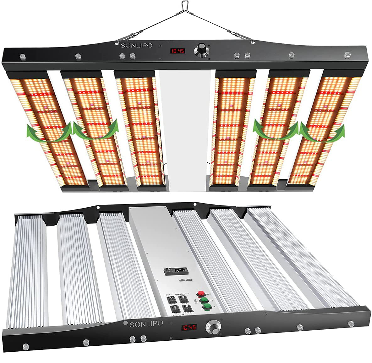 JideTech 2196 Samsung LEDs Vollspektrum LED-Pflanzenlampe 450 W Dimmbar für Indoor-Pflanzen und vertikale Landwirtschaft (SPC4500-450W) 
