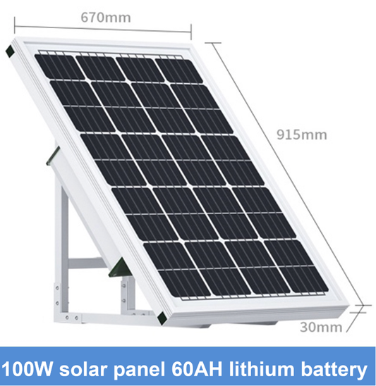 Solar Panel 100W single crystal silicon with 60AH Battery