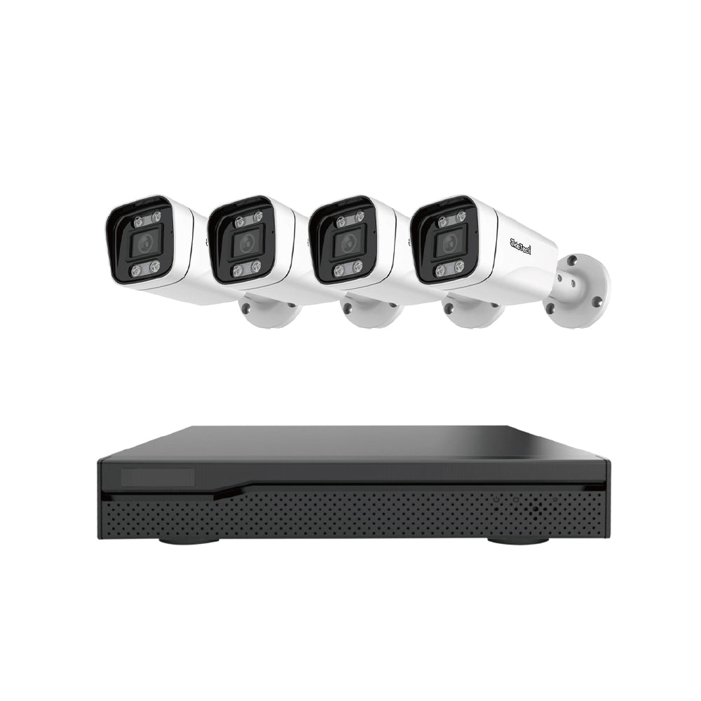 JideTech 4K Ultra HD 8MP PoE Sicherheitskamerasystem für den Außenbereich (NK3-4H-8MP) 