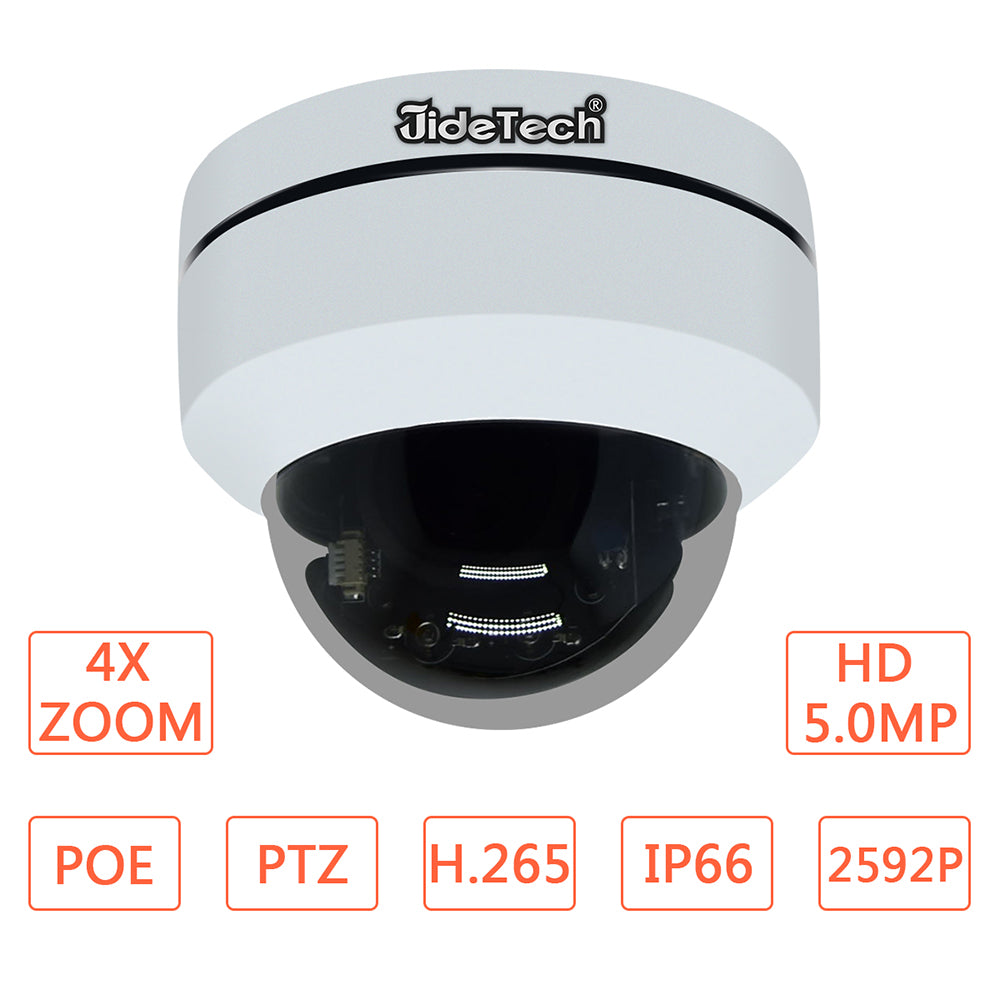 JideTech 5MP PTZ Dome IP-Kamera mit PoE-Modul und SD-Kartensteckplatz, versandkostenfrei (P1-5X-5MP) 