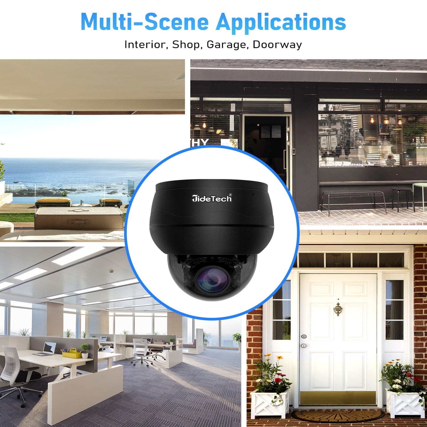 JideTech 5MP IP POE Camera Outdoor/Indoor IP66 Night Vision Camera (P1 Plus-5X-5MPB)