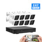 JideTech 8MP 4K POE Sicherheitssystem 8-Kanal Wasserdichte Bullet-Kameras Set (NK2-8H-8MP) 