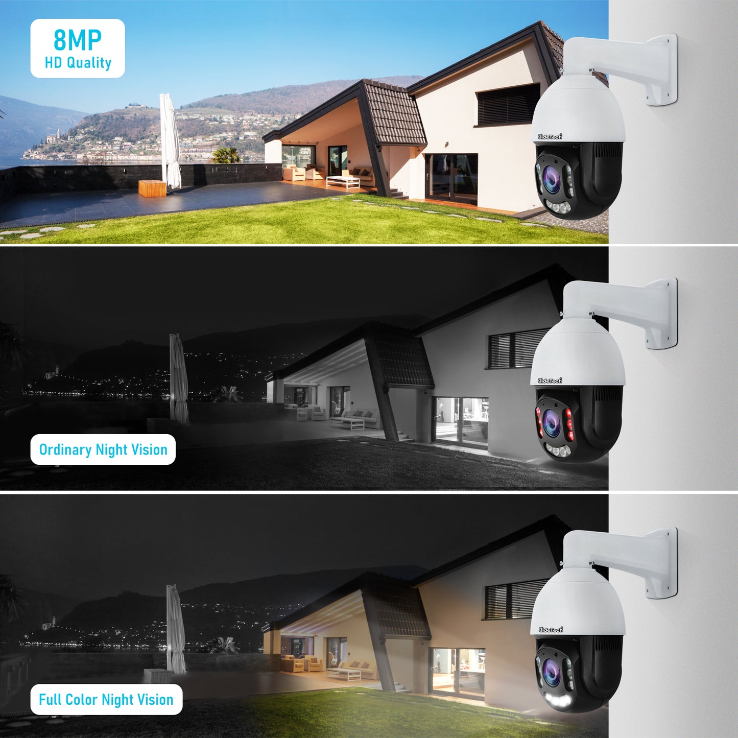 JideTech 4K Ultra HD 200X Zoom POE IP Camera for Security Protection (P10-200X-8MP)