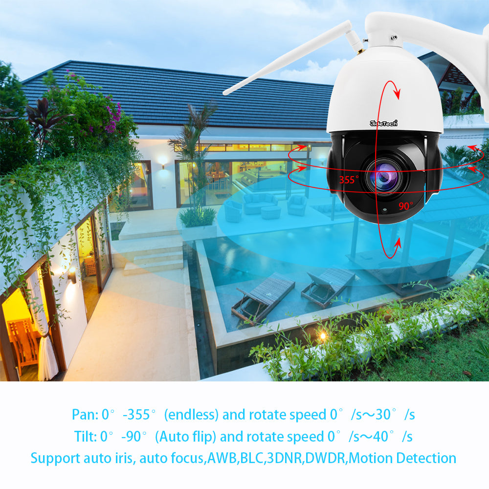 JideTech 5MP PTZ WiFI Camera with 20X Zoom (P2-20X-5MPW)