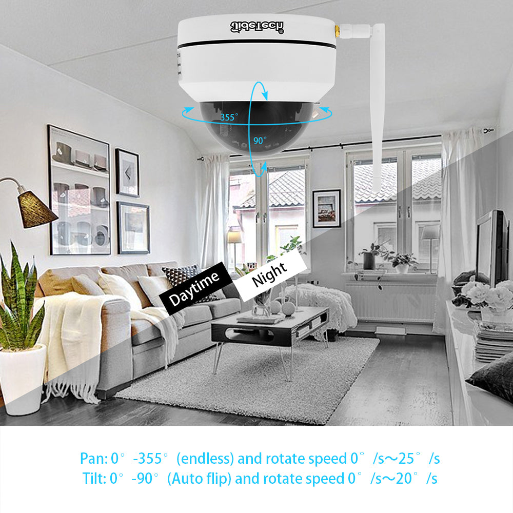 JideTech 1080P PTZ WLAN-Kamera mit 4-fachem Zoom (P1-4X-2MPW) – Versandkostenfrei