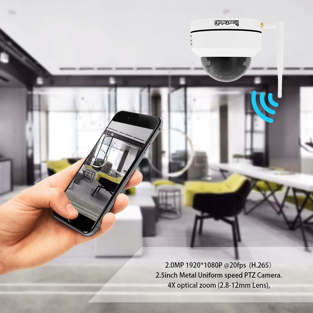 JideTech 1080P PTZ WLAN-Kamera mit 4-fachem Zoom (P1-4X-2MPW) – Versandkostenfrei