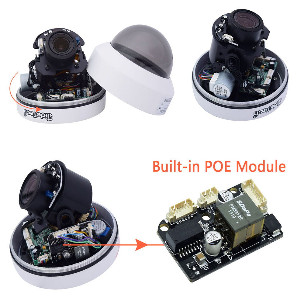 JideTech 5MP PTZ Dome IP-Kamera mit PoE-Modul und SD-Kartensteckplatz, versandkostenfrei (P1-5X-5MP) 
